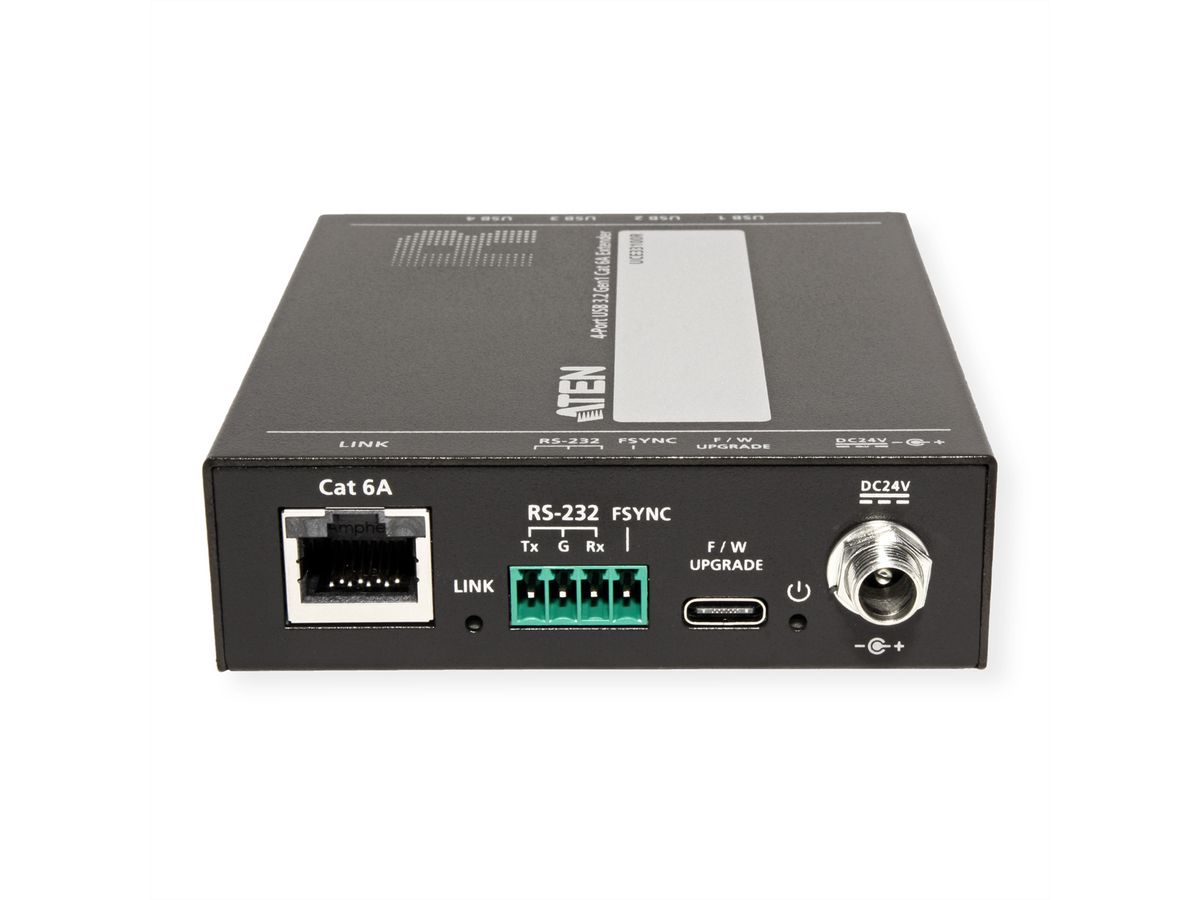 ATEN UCE33100 Prolongateur USB 3.2 Gen 1 Cat 6A à 4 ports, jusqu'à 100 m