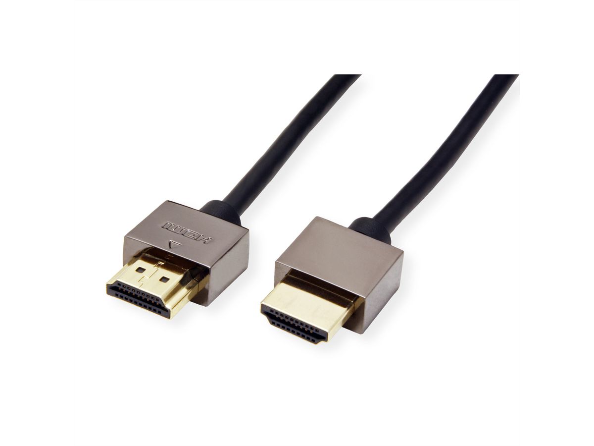 ROLINE Notebook HDMI High Speed Kabel mit Ethernet, schwarz, 2 m