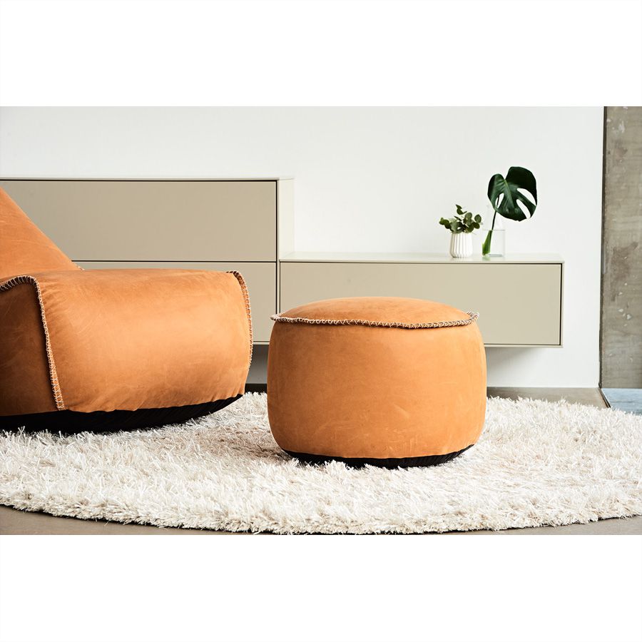 Sackit tabouret RETROit Dunes, cuir drum