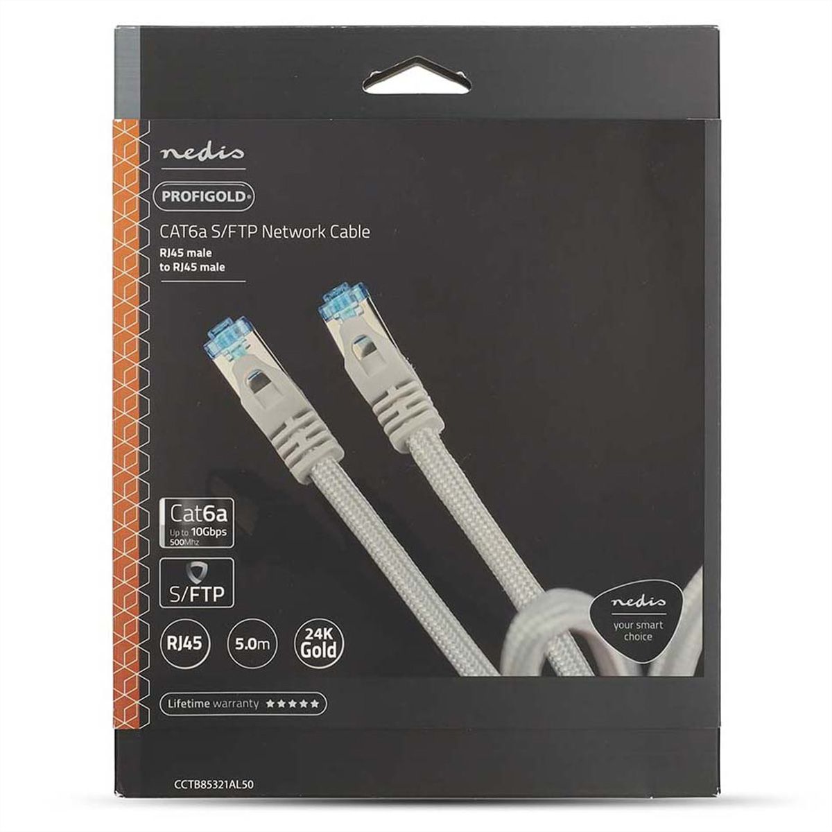 Nedis Cordon réseau S/FTP Cat.6A, blanc, 5.0m