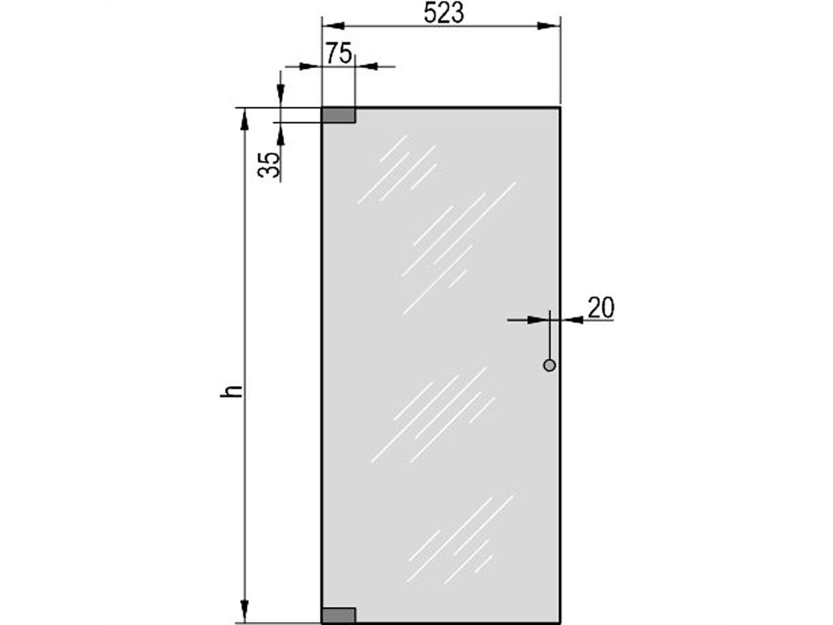 SCHROFF Eurorack, porte en verre, angle d'ouverture de 120°, 38 U 600W