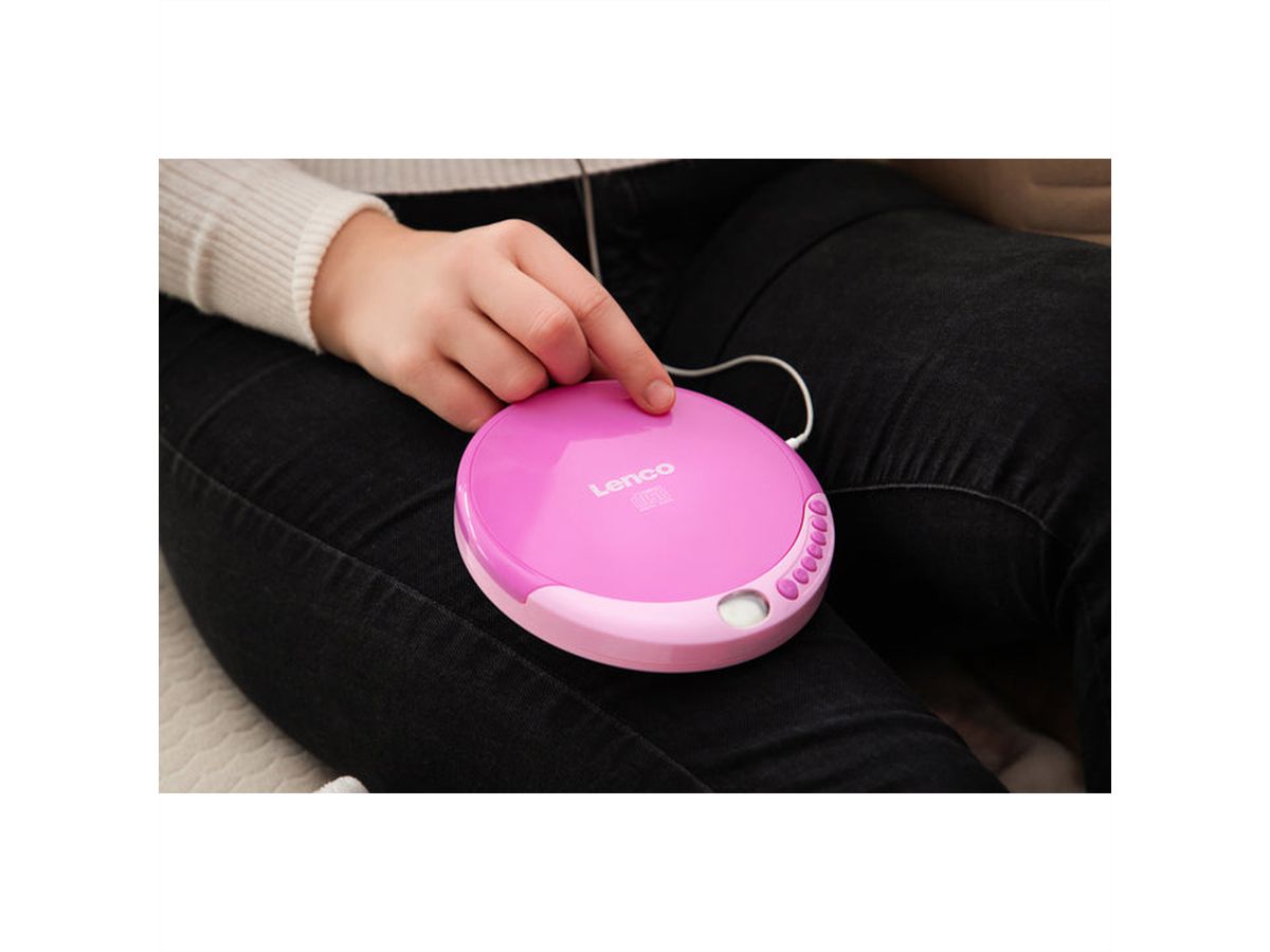 Lenco Lecteur CD portable CD-011PK rose