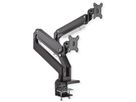 ROLINE LCD-Doppelarm, Tischmontage, Gasfeder, je 5 Gelenke, bis 35 Zoll, bis 2x 15 kg
