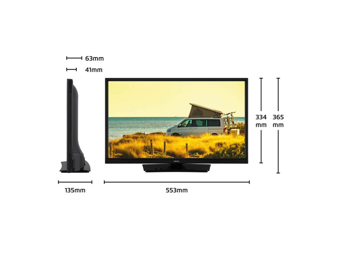 Lenco LED-2463BK 24" Android Smart-TV, schwarz, 12V, Chromecast