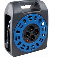 BACHMANN Enrouleur électrique, AC230V, 4 prises 2P+T allemand, 20 m