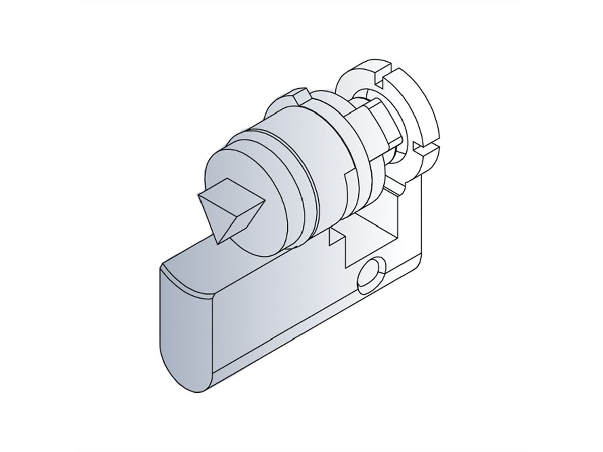 Cylindre de fermeture Novastar SCHROFF, Insert de verrouillage CNOMO 6,5 mm Triangle