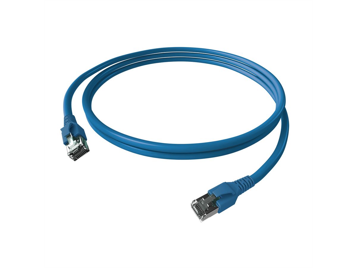 EasyLan FlexBoot Patchkabel Cat.6A, S/FTP, blau, 3 m