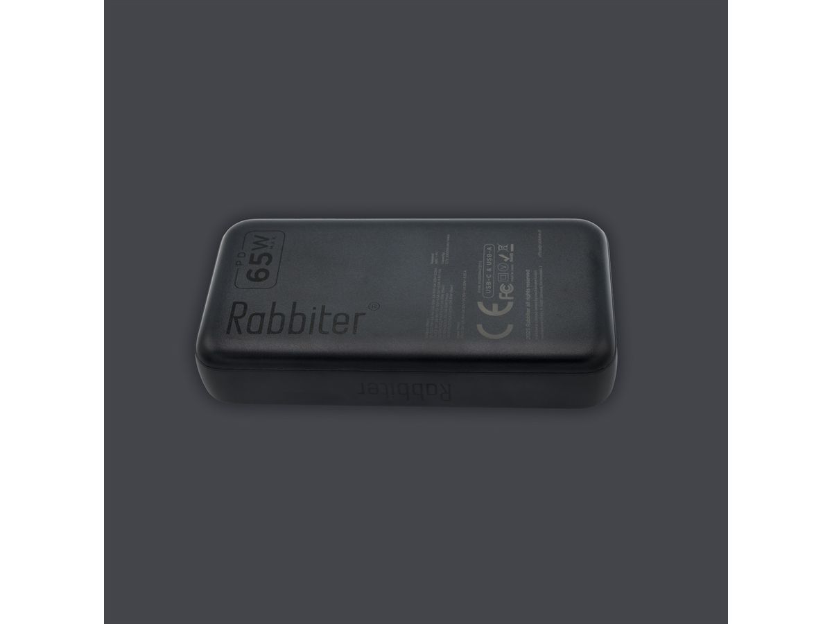 Rabbiter Power MaxCharge 20000 Pro, PowerBank, noir 20000 mAh