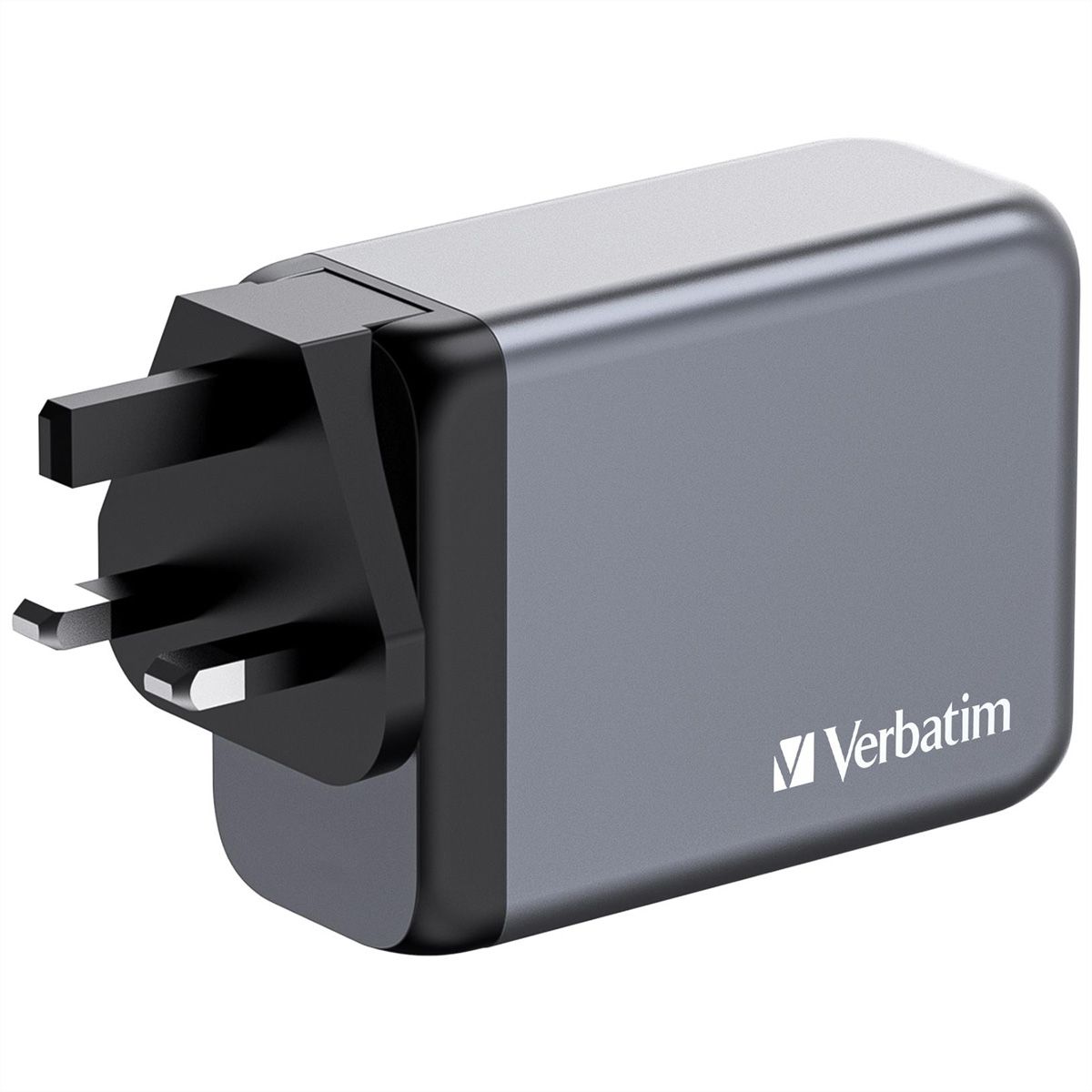 Verbatim GaN 4 Port Charger 200W, 3x USB-C, 1x USB-A, EU+UK Adapter