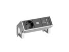 BACHMANN DESK2 1x contact de protection 1xUSB Charger Inox