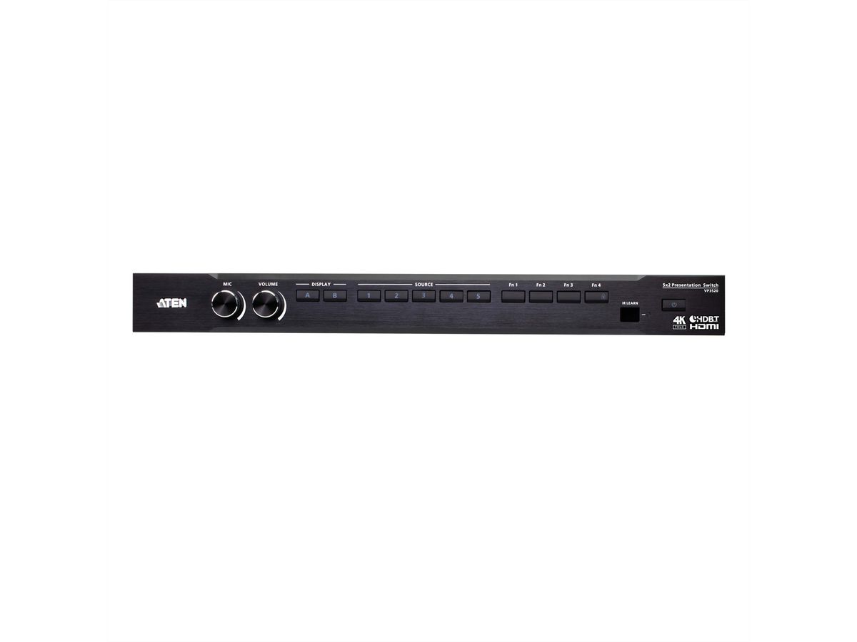 ATEN VP3520 Switch matriciel de présentation 5 x 2 True 4K Seamless avec contrôle