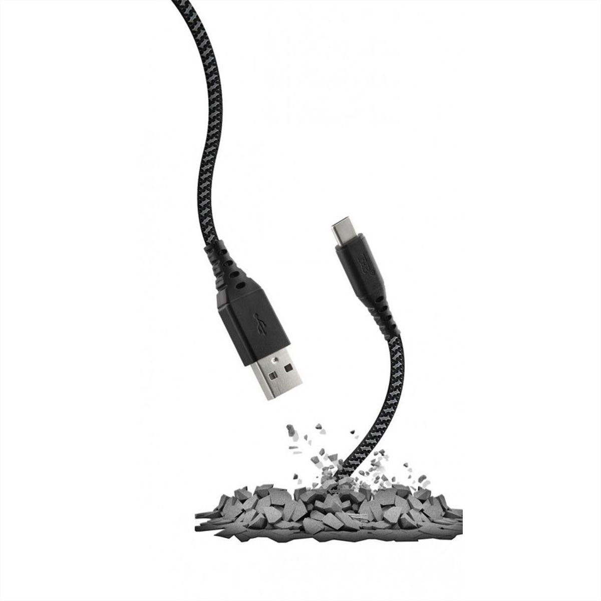 T'NB XW3M USB/USB C Kabel, schwarz/grau, 1,5 Meter
