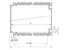 SCHROFF HF Châssis type unité enfichable, 14 HP, pour circuit imprimé de 220 mm de profondeur