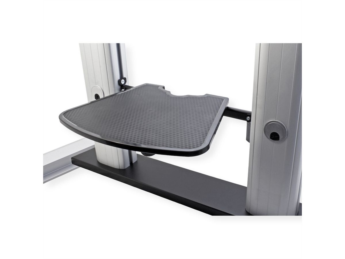 ROLINE LCD-/TV-Rollständer, 60-100 Zoll, bis 100 kg, silberfarben