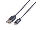 VALUE USB 2.0 Sync- & Ladekabel mit 8pin-Anschluss, 0,15 m