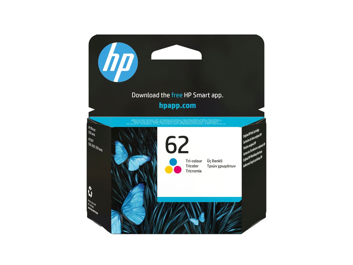 HP 62 Cyan/Magenta/Gelb Original Tintenpatrone