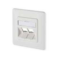 METZ CONNECT Modul Anschlussdose UP, 2 Port unbestückt reinweiß