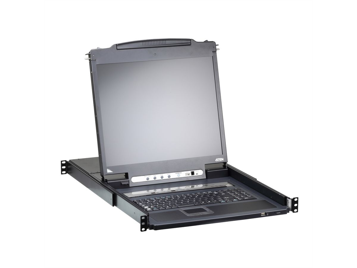 ATEN CL5708iN LCD KVM Switch Over IP, USB-PS/2,VGA , 8-Ports, DE-Layout