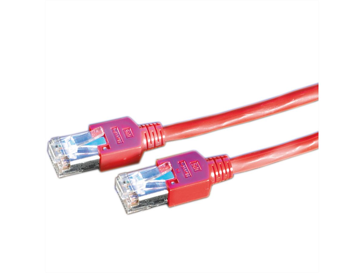 KERPEN Patchkabel Kat.5e (Class D) SF/U, MegaLine D1-20, gekreuzt, rot, 25 m