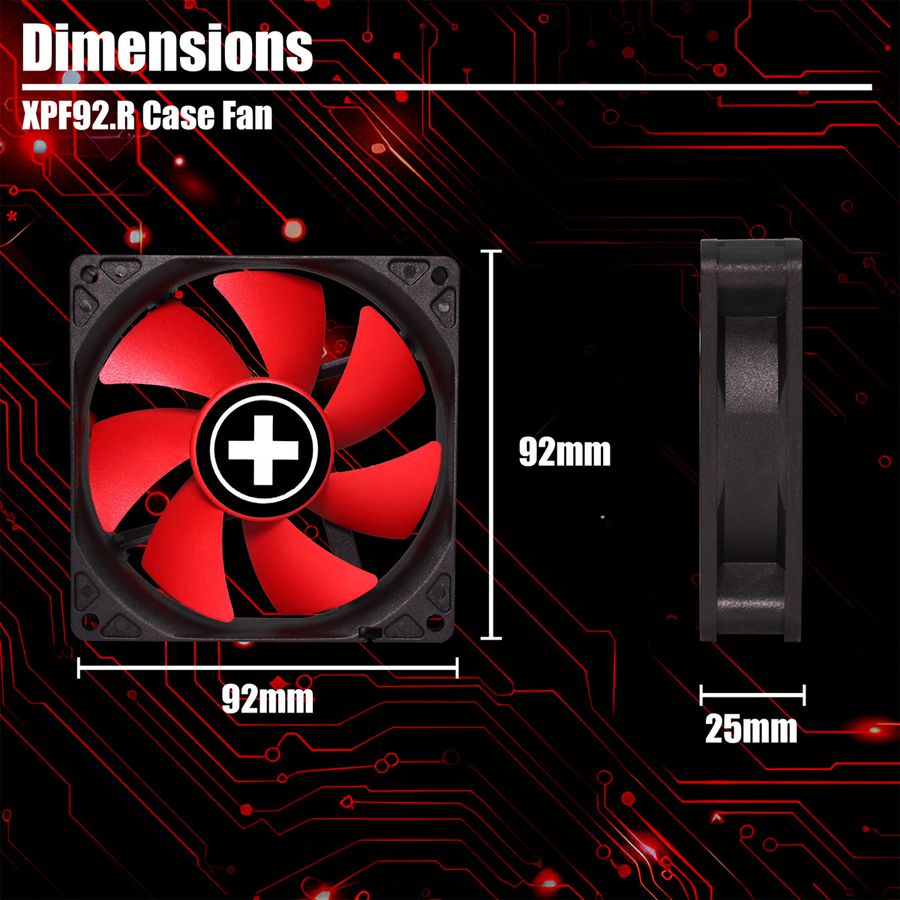 Xilence XPF92.R 92mm Performance Gehäuselüfter, 3PIN