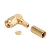 TELEGÄRTNER R-SMA-Winkelstecker, für RG-58C/U löten/crimp