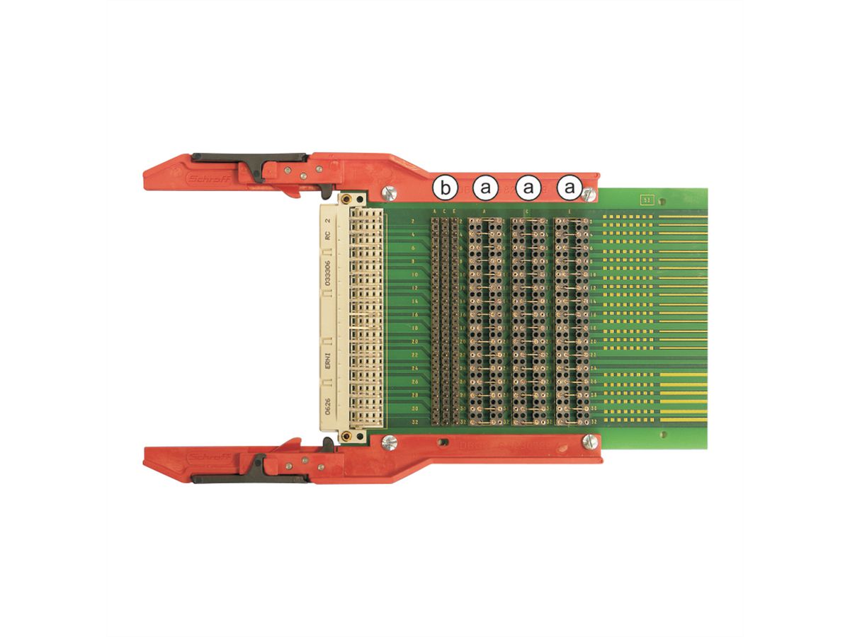 Adaptateur de test SCHROFF pour connecteur DIN type E, 3 U, 220 mm