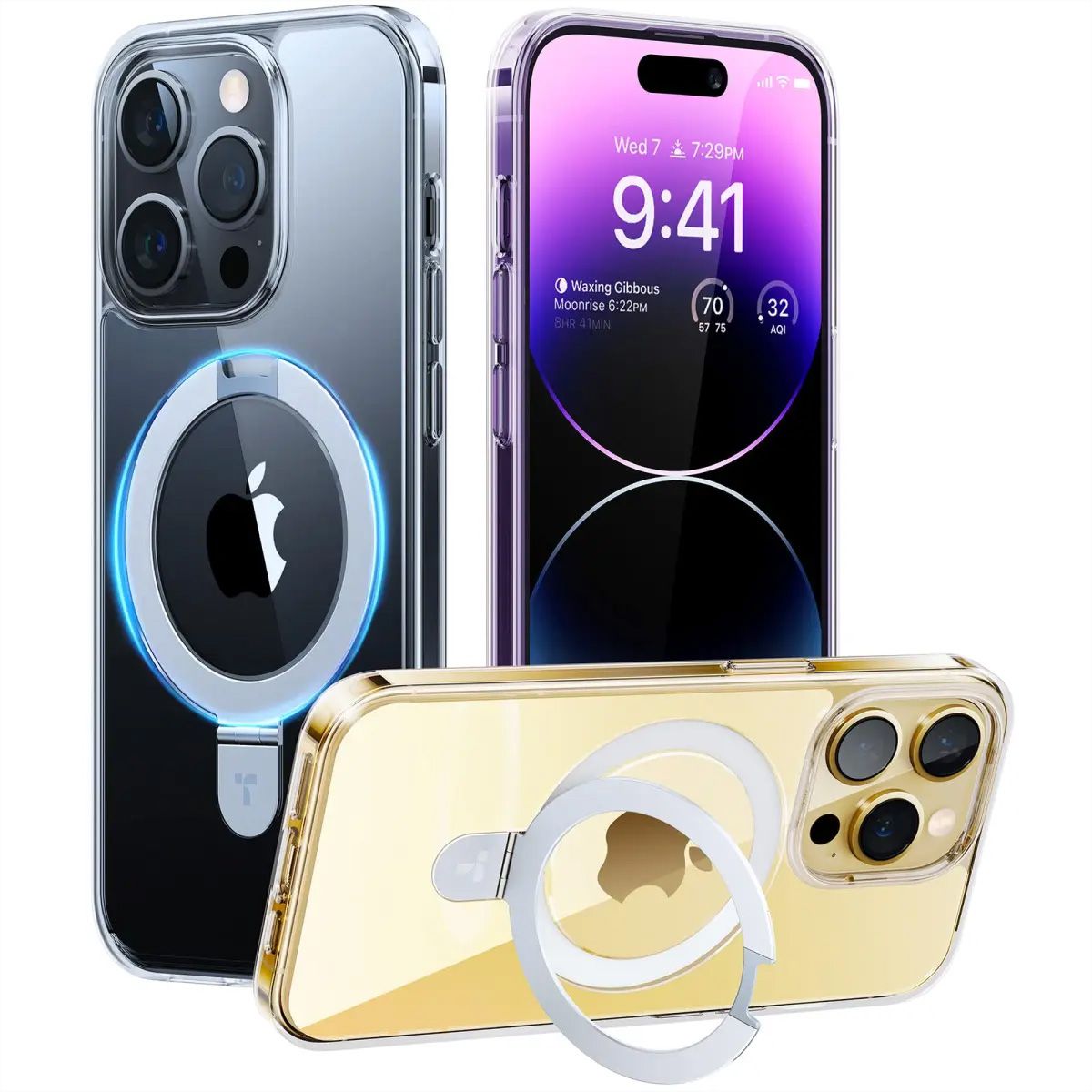 Torras UPRO Ostand Case, iPhone 14 Pro, MagSafe, transparent