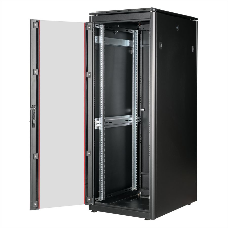 ROLINE 19-Zoll Netzwerkschrank Pro 32 HE, 600x800 BxT Glastür schwarz