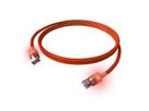 EasyLan DualBoot LED Patchkabel RJ45 S/FTP Kat.6A (Class EA), mit saCon Stecker, LSOH, rot, 0,5 m