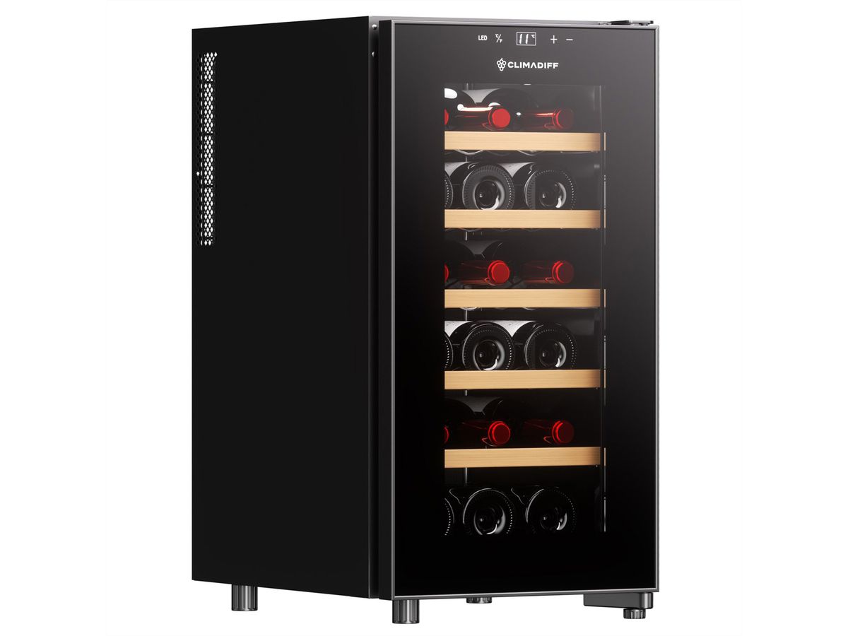 Climadiff Weinkühlschrank CUVEE18, Freistehend, 1 Zone, 18 Flaschen