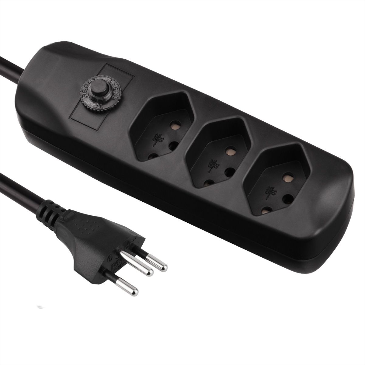 BLANK Multiprise, 3xT13, sans interrupteur, noir