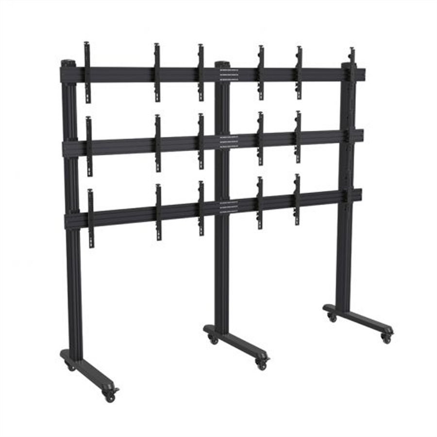 Hagor support mural HA-VWT 3 x 3 Landscape, Videowall-Trolley, noir