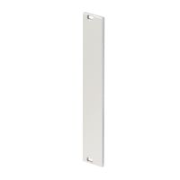 SCHROFF Face avant, plate, avec fente pour joint CEM en acier inoxydable, 4 U, 42 CV, 2,5 mm, alu
