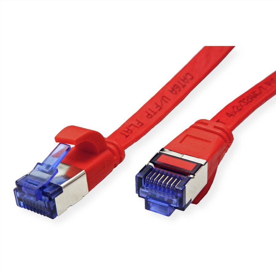 VALUE Patchkabel Cat.6A (Class EA) FTP, extra-flach, rot, 3 m