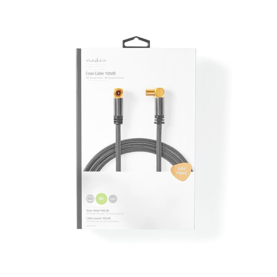 Nedis Koaxial Kabel 75 Ohm, ST/BU, grau, 5 m