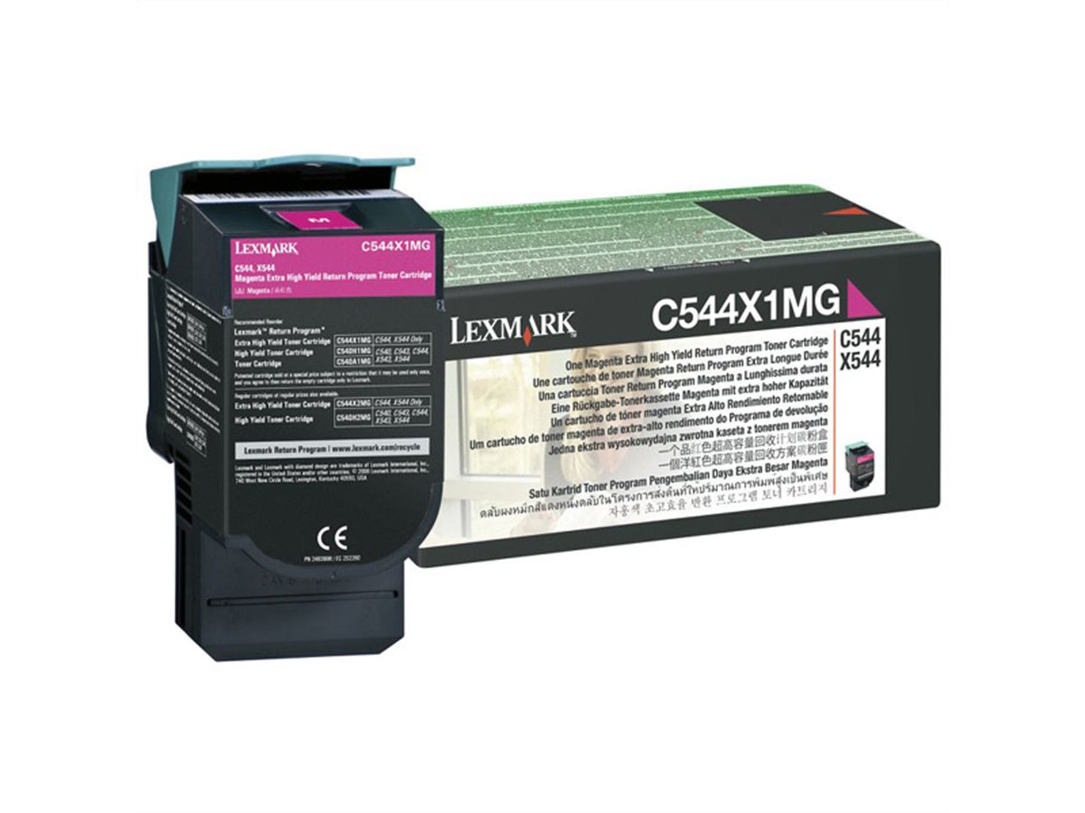 LEXMARK C544X1MG, Toner magenta, 4.000 pages pour LEXMARK C544 / X544