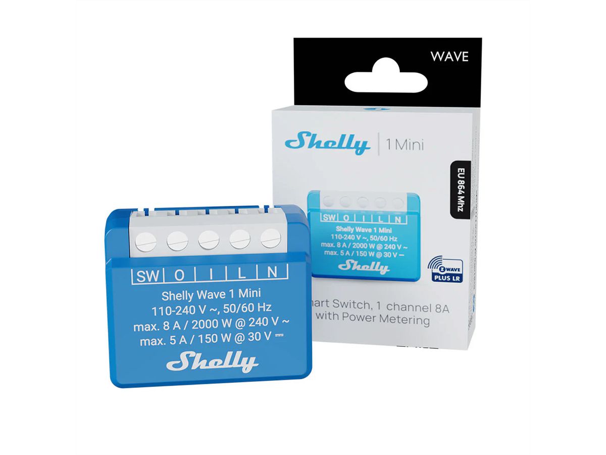 Shelly Schaltaktor Wave 1 Mini LR, Z-Wave LongRange