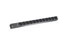BACHMANN IT PDU ALU 1U 12x contact de protection, câble d'alimentation avec fiche à contact de protection