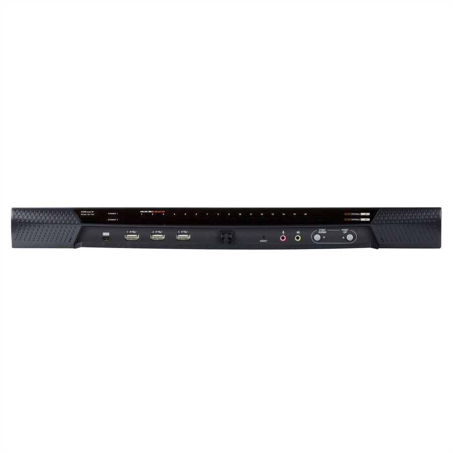 ATEN KN1116VA KVM over-IP-Switch, 16 Ports, 2 Bussysteme, für Cat.5e/6, mit Tonübertragung und virtuellen Datenträgern