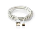 Nedis USB 2.0 Kabel, Typ C - Typ A, ST/ST, 15W, silber, 2m