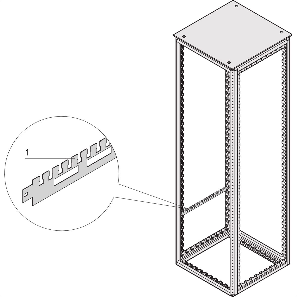 SCHROFF KABELABF.SCHIENE 300T 7021(2X)