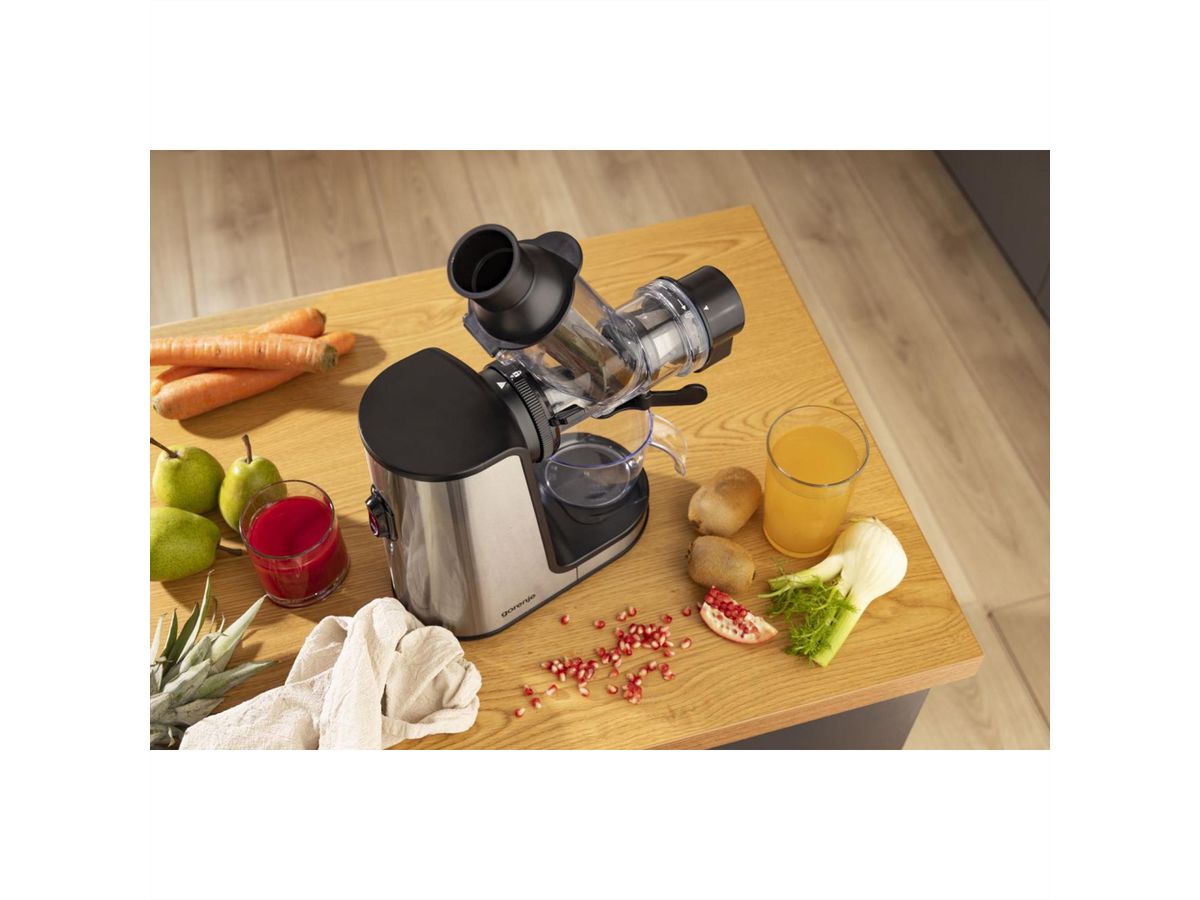 Gorenje Slow Juicer JC200BE, 200 W, noir/argent