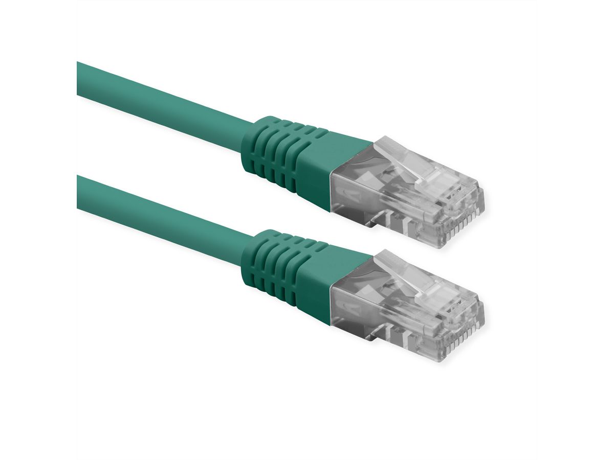 ROLINE Cordon Cat.6 (Classe E), UTP, PoE, vert, 5 m