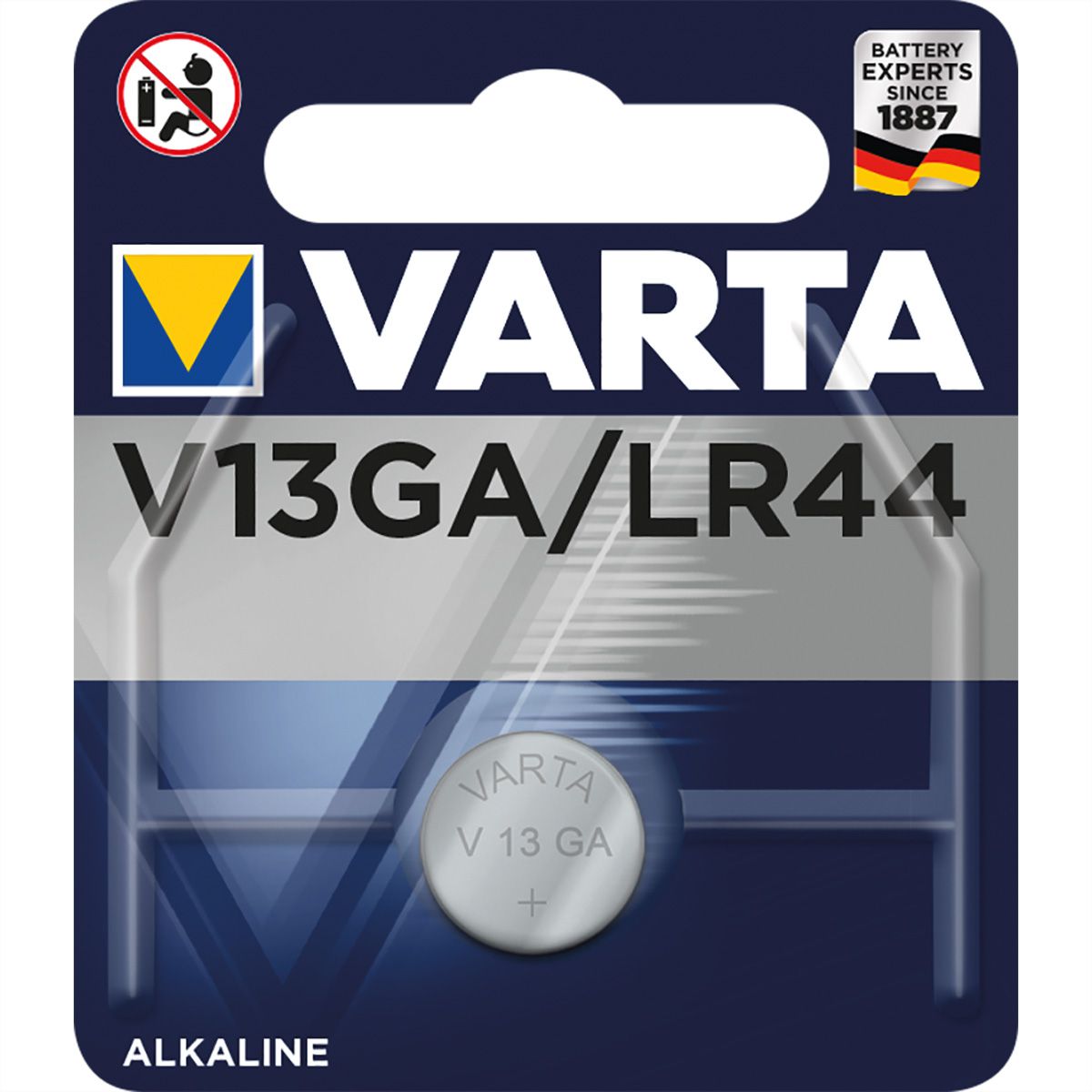 VARTA Alkaline Pile bouton LR44, V13GA 1,5V, 138mAh