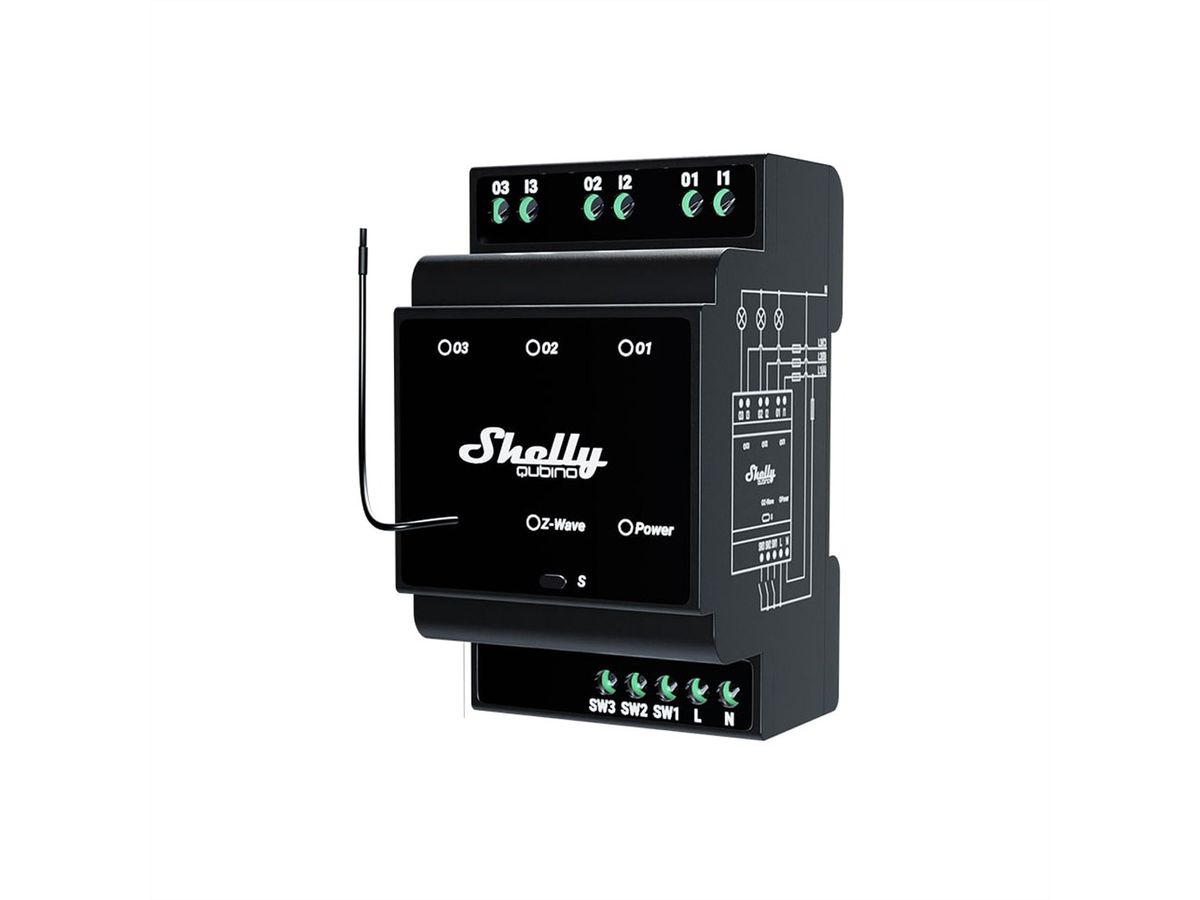 Shelly  Actionneur de commutation Qubino Wave Pro 3