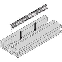 SCHROFF Modulschiene Typ H-VT stabil, mit EMV-Dichtung - MODULSCH. H VT 28TE EMC