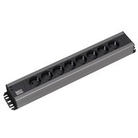 BACHMANN Multiprise 8x contact de protection, compatible rack 19 pouces, 2 m