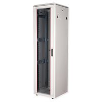 ROLINE 19-Zoll Netzwerkschrank Pro 42 HE, 600x600 BxT Glastür grau