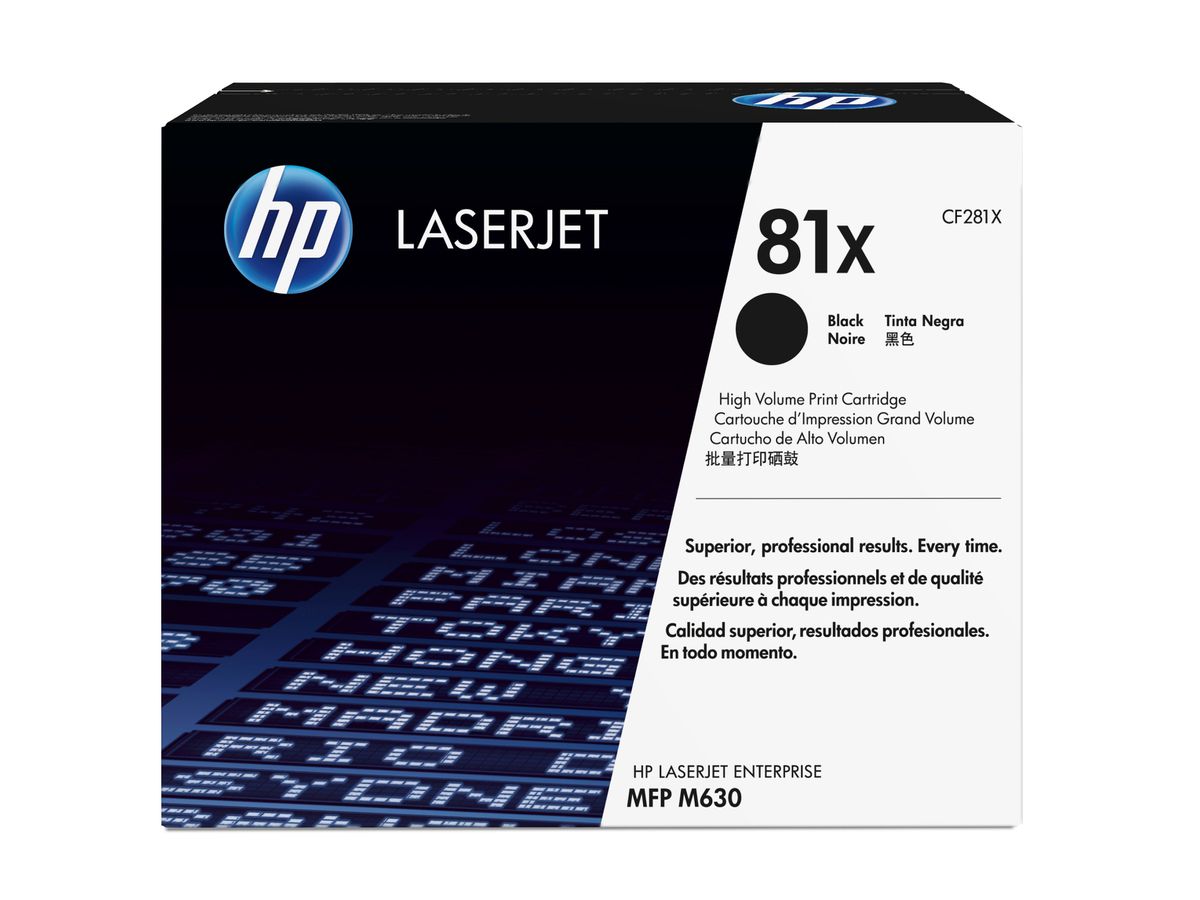 HP 81X toner LaserJet noir authentique grande capacité