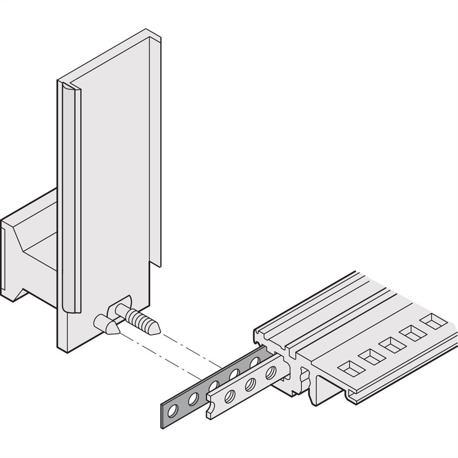 SCHROFF Bande perforée horizontale, 63 CV